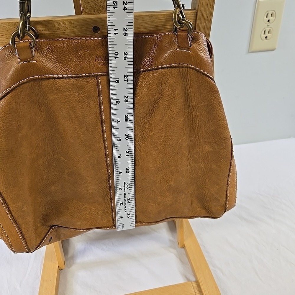 American Leather Co. Brookfield Hobo Shoulder Handbag Leather Shopper - Picture 15 of 16